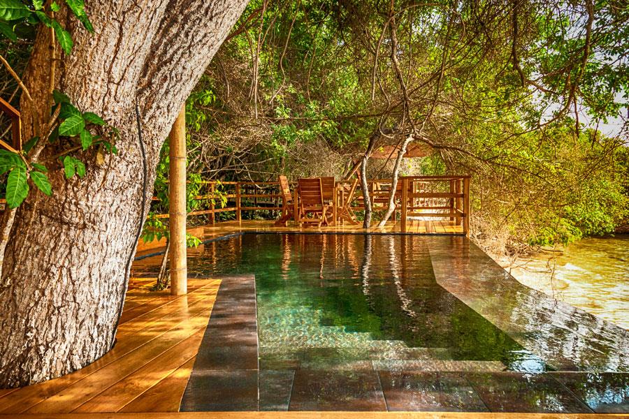 Bungalow del Hotel Las Islas entre mar y selva